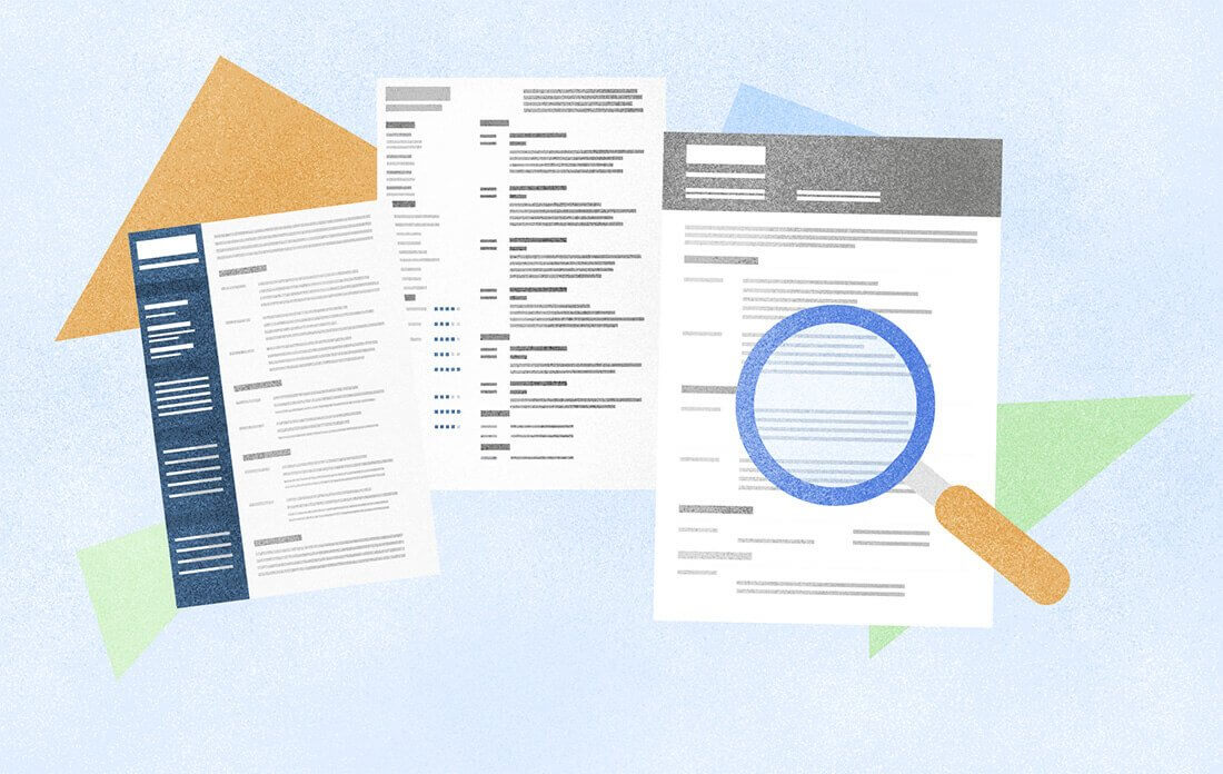 Pick a CV template