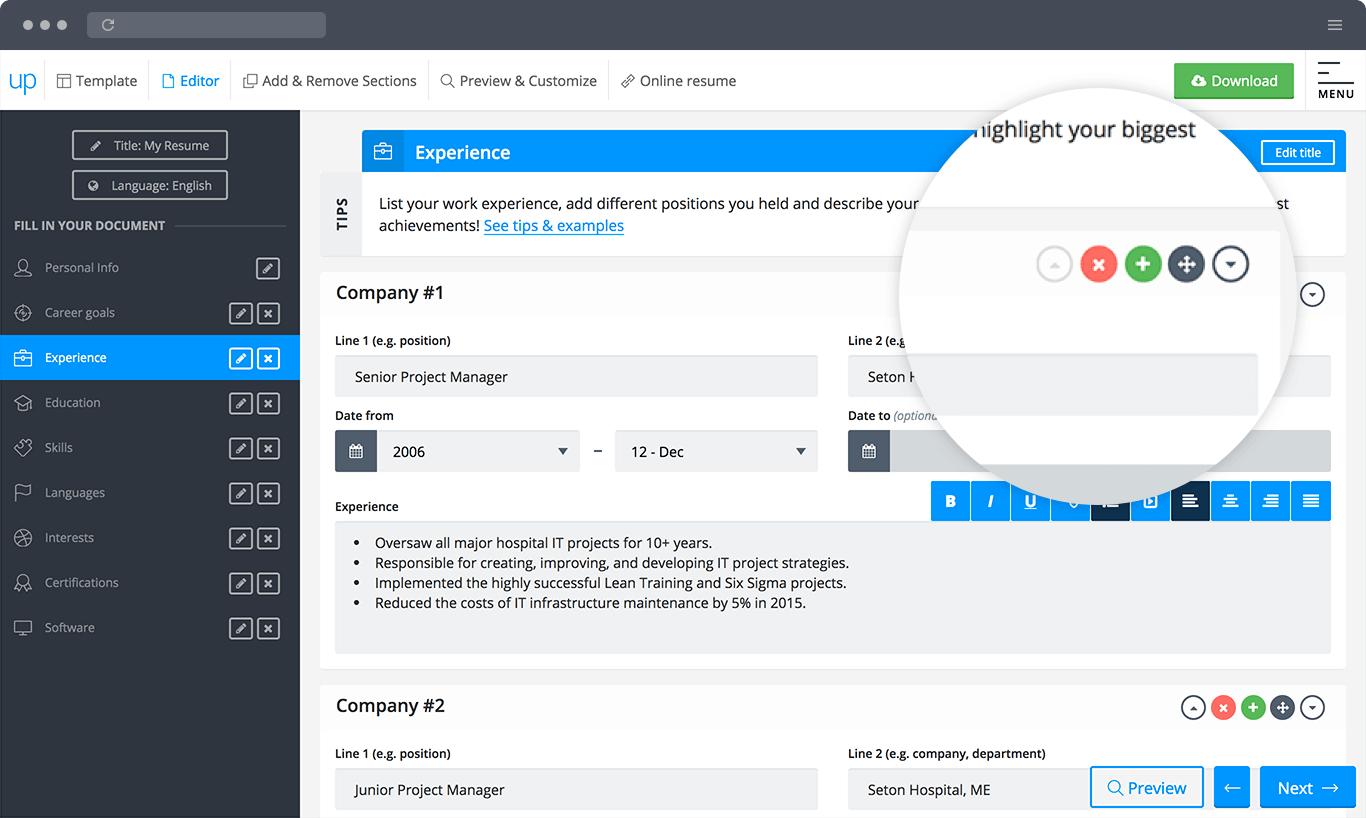 Zety Resume Builder Make A Resume Online In 5 Minutes Fast Easy 