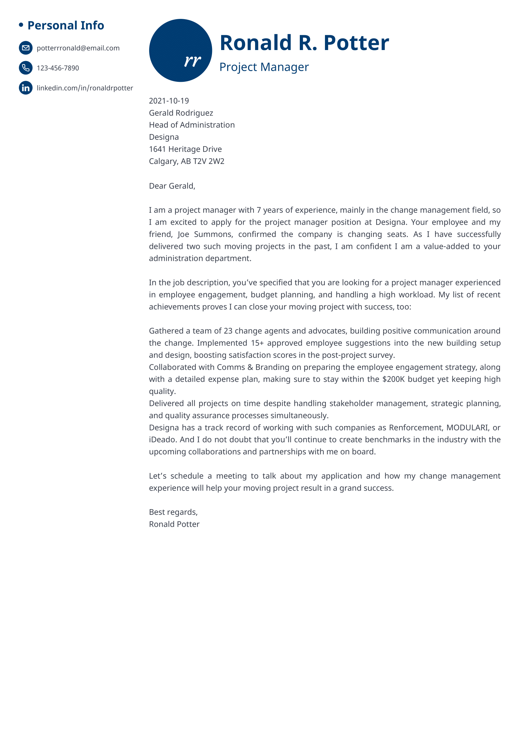 Free Cover Letter Maker Generate a Cover Letter Online