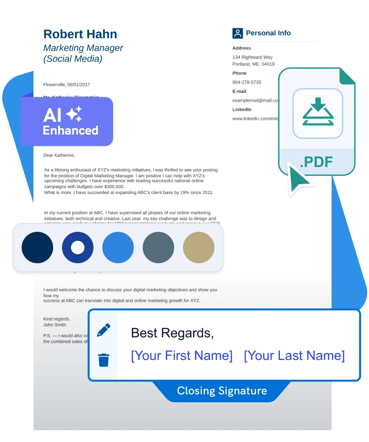 Zety. The best cover letter builder online.