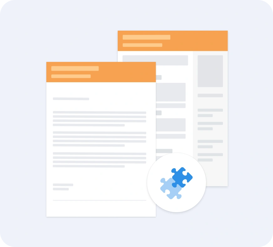 Matching cover letter