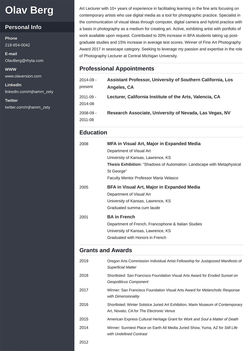 Because we really care about your right to privacy, we give you a lot of control over which cookies we use in your sessions. Example Of A Resume - 500+ CV Examples: a Curriculum Vitae for Any Job Application