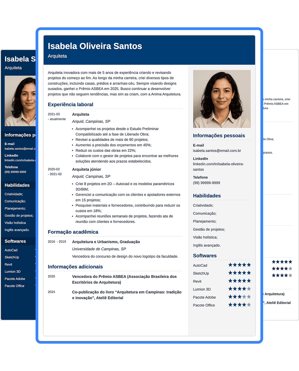 modelo de currículo moderno