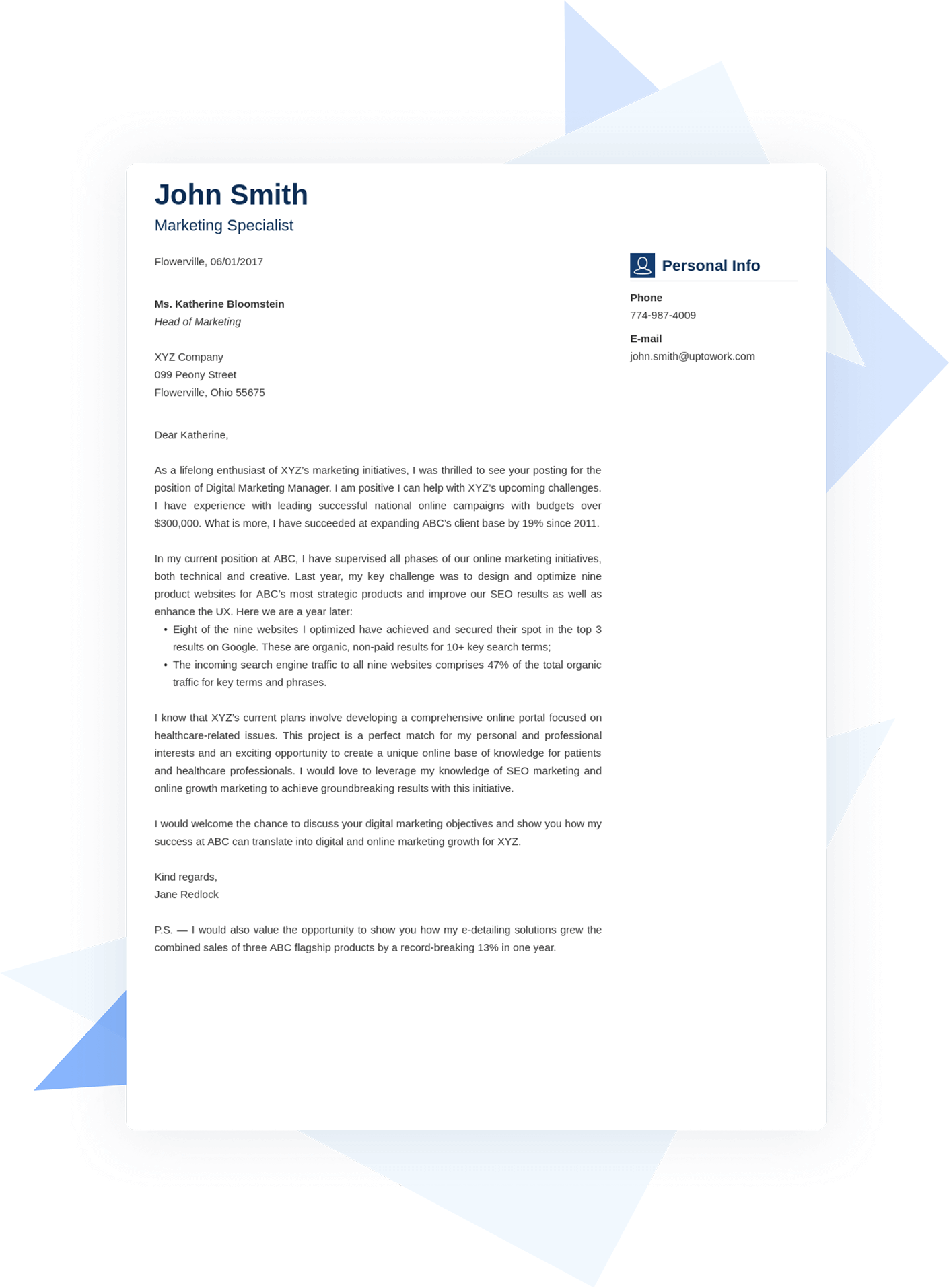 Good Cover Letter Examples for Job Application (Free)