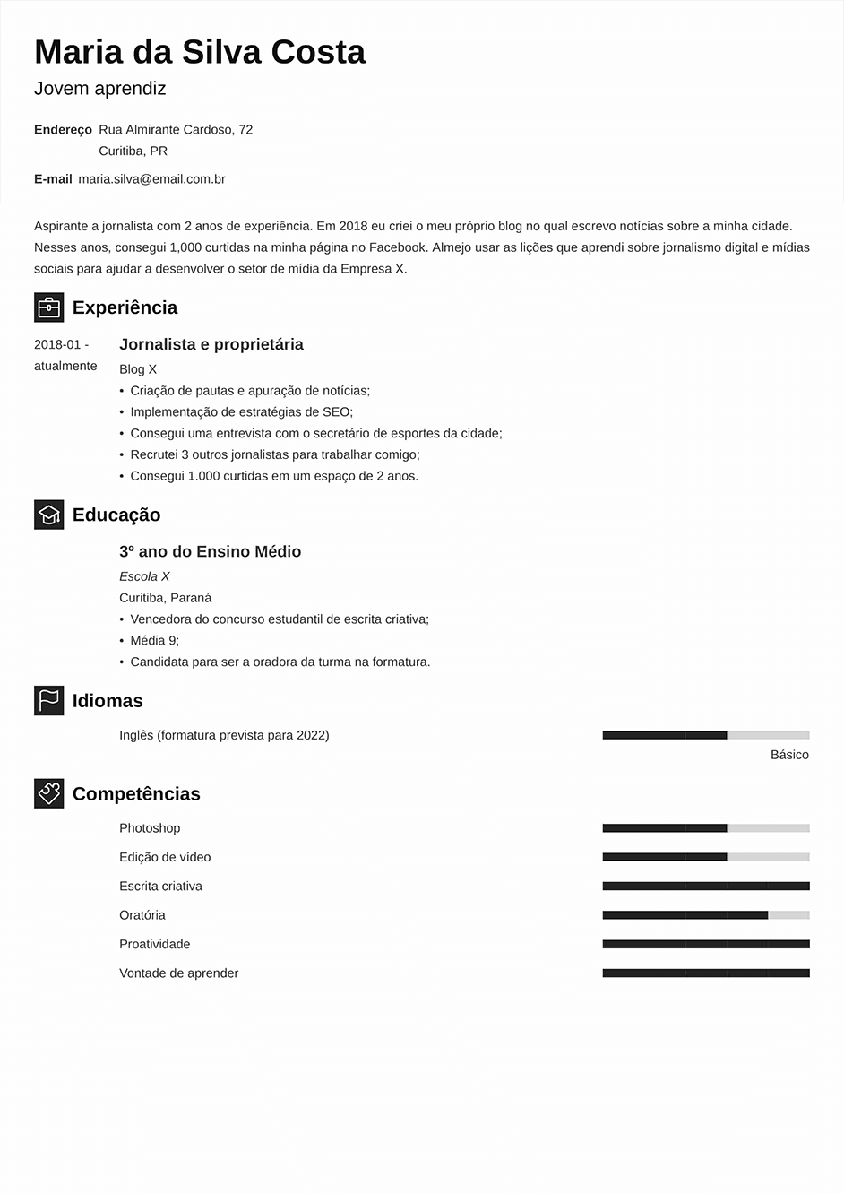 Exemplos de currículos prontos: modelos de curriculum vitae