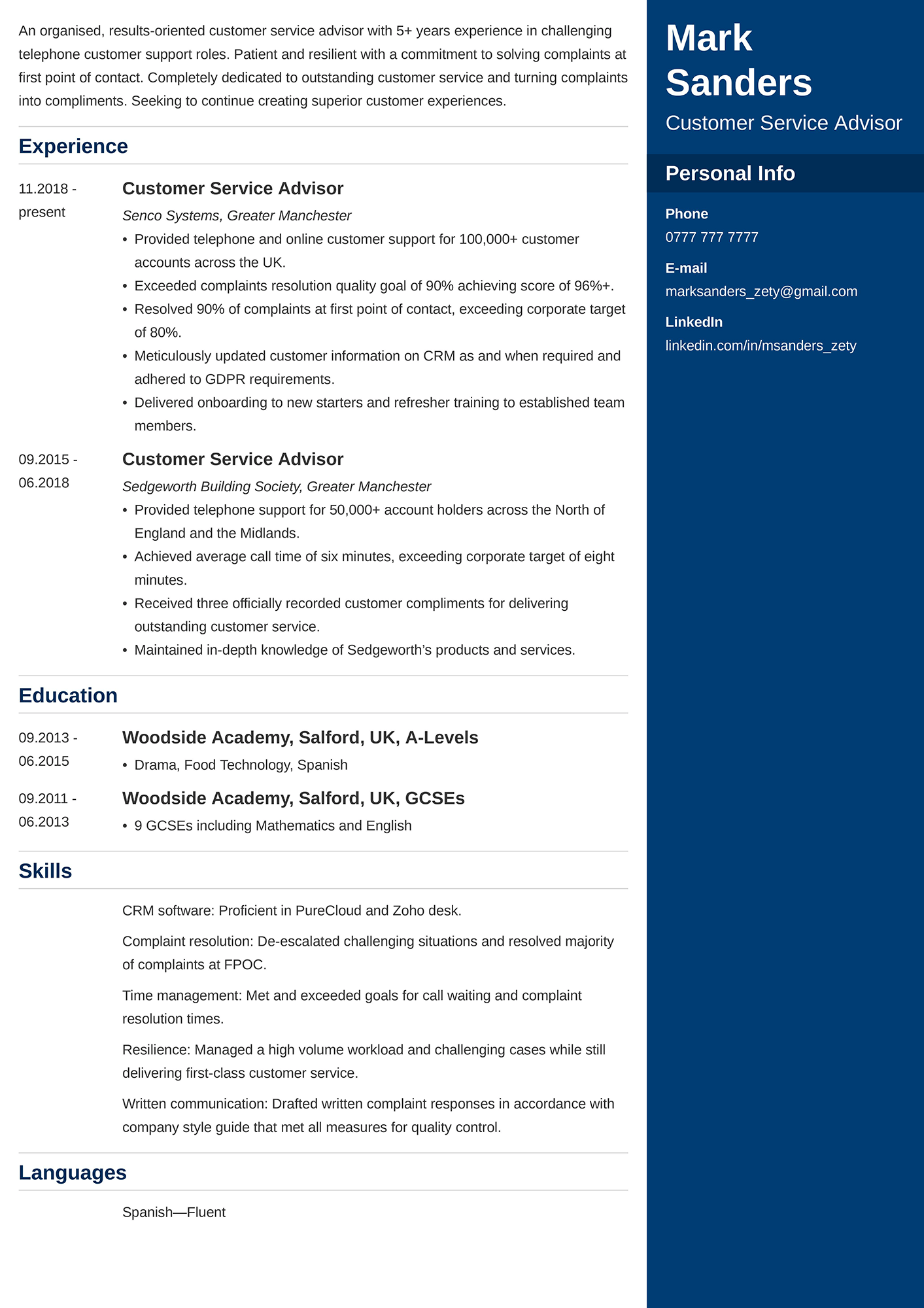 Free CV Examples For Any UK Job In 2025 Free CV Examples For Any UK Job In 2025