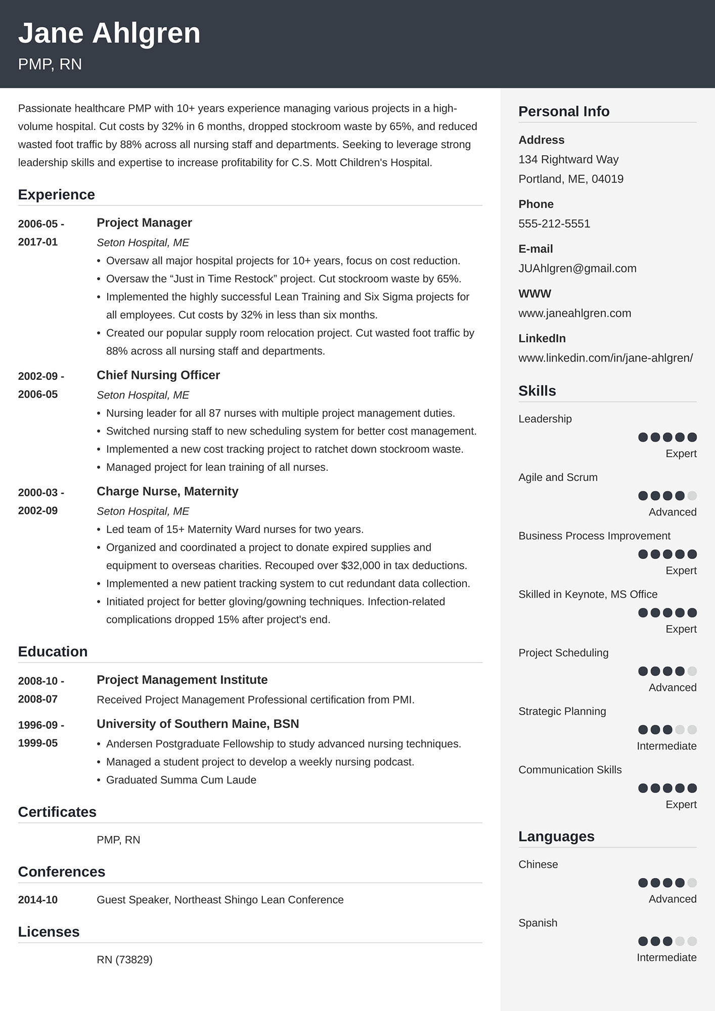Free Professional Resume Examples For All Jobs Free Professional Resume Examples For All Jobs
