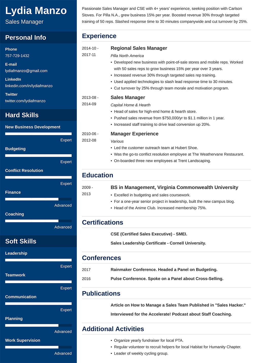 Resume currículo ate 2014