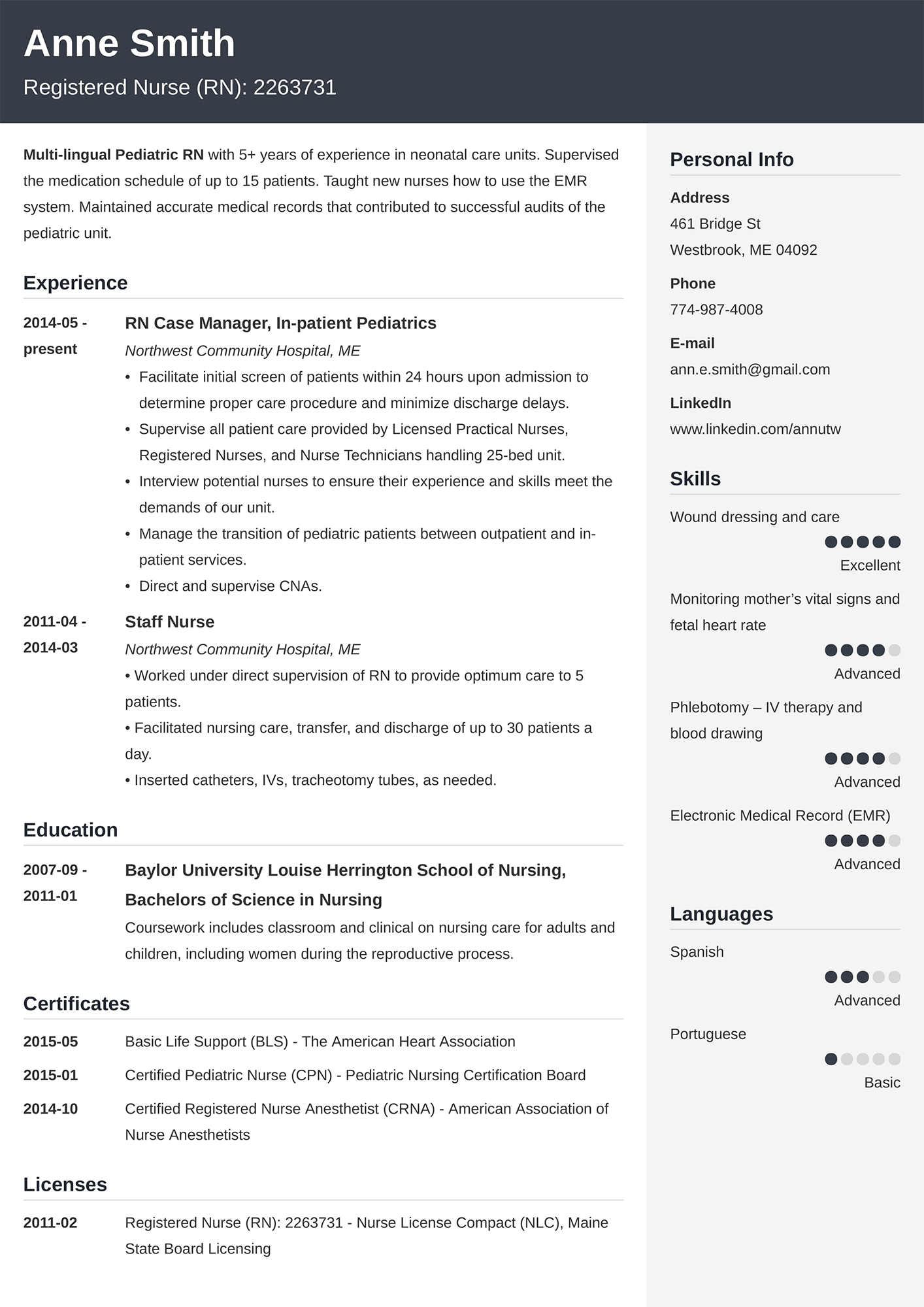 Experience Resume Template - Database - Letter Templates