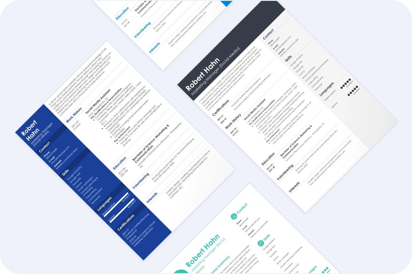 Professional resume templates