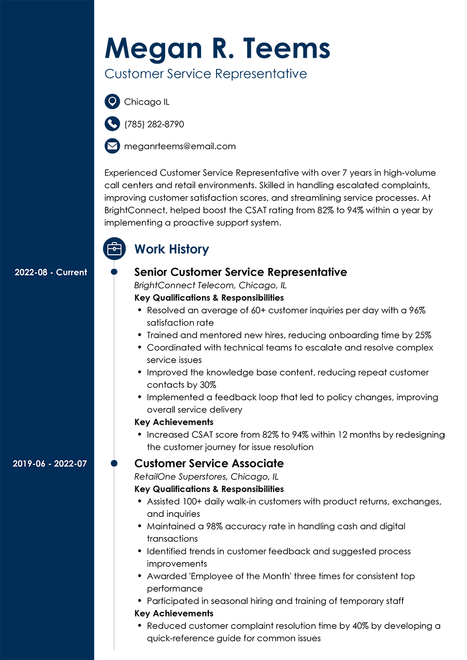 Professional Resume Template Concept