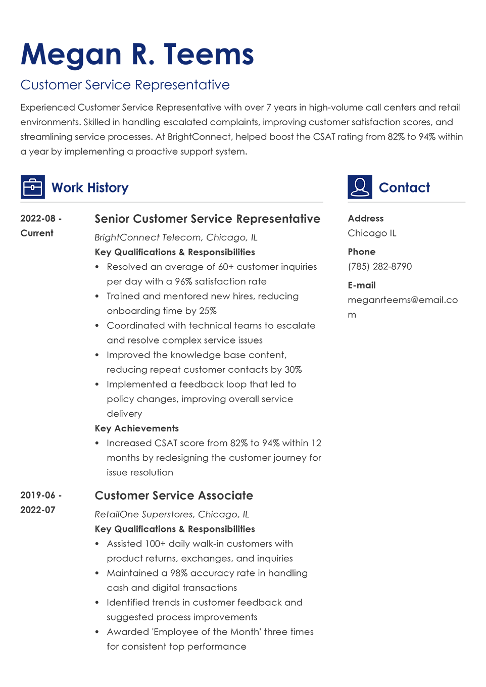 Professional Resume Template Vibes