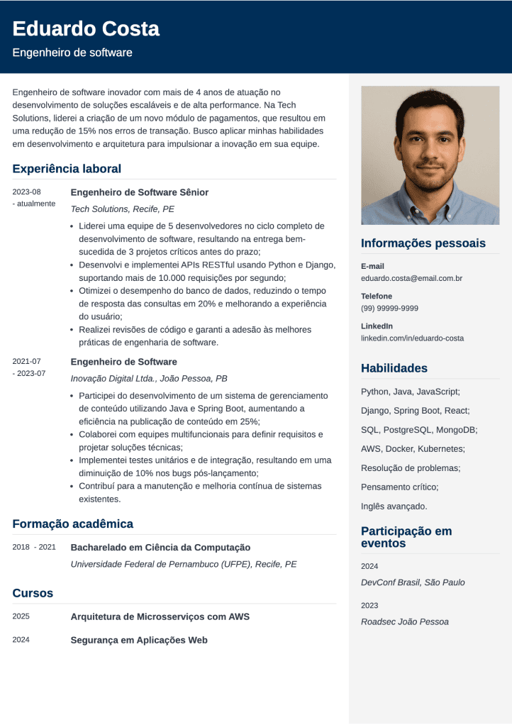 curriculum vitae simples
