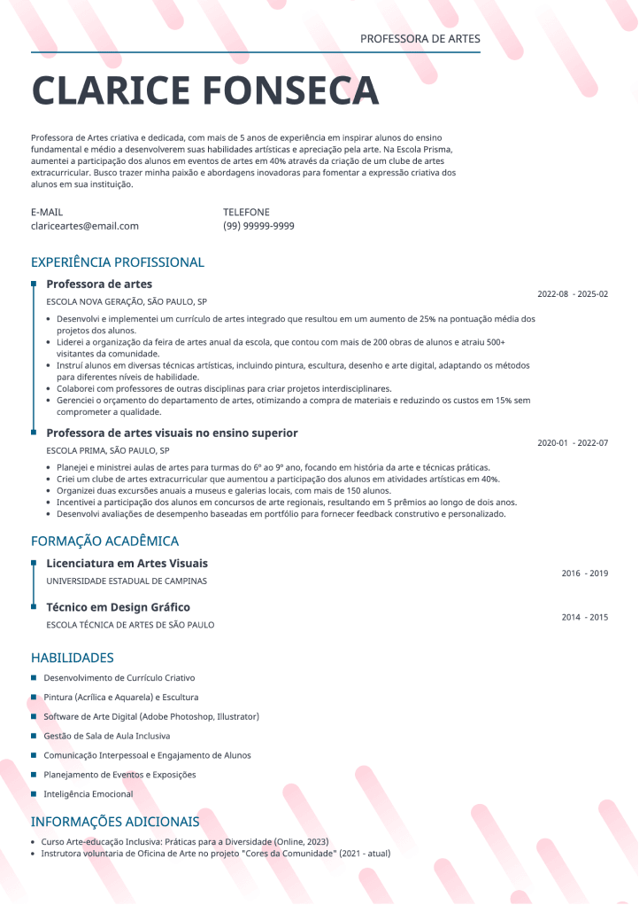 modelo de currículo colorido Dynamic