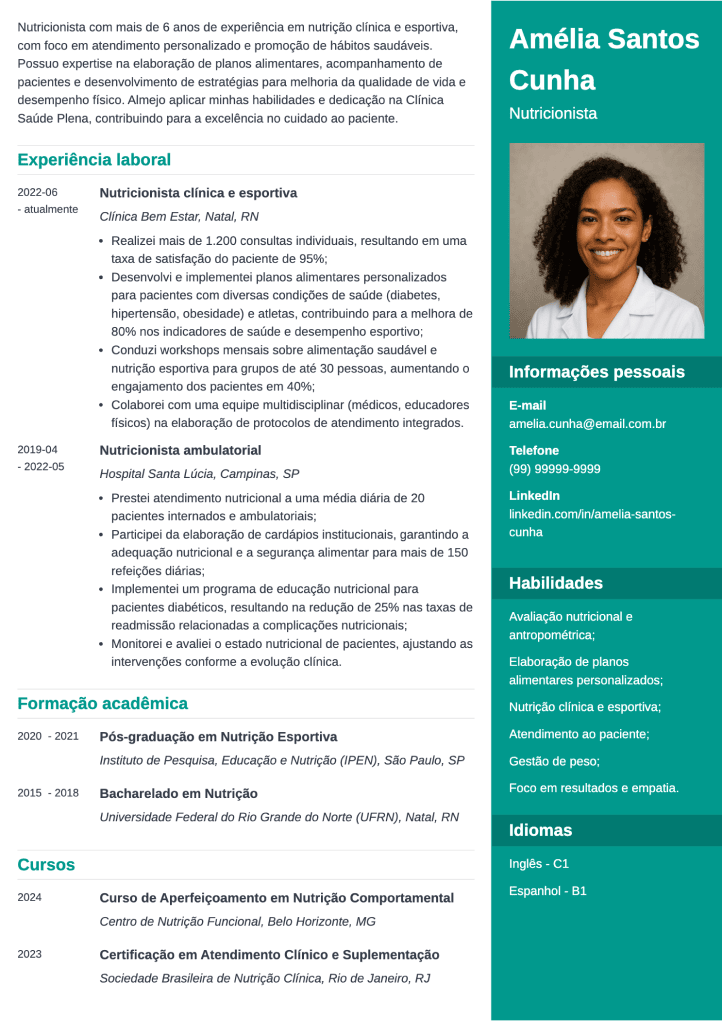 Currículo personalizado: 18 modelos de curriculum vitae 2025