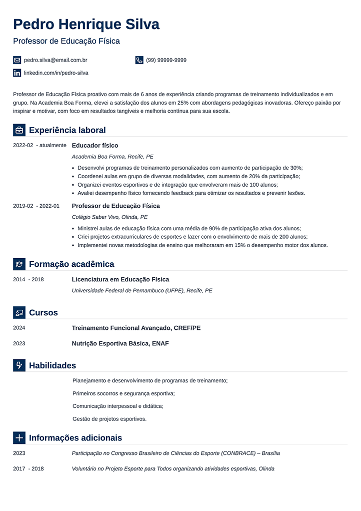 curriculum vitae profissional