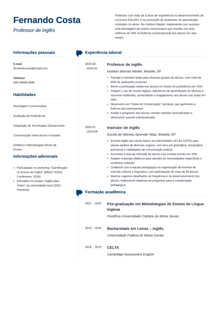 Muse melhor modelo de CV