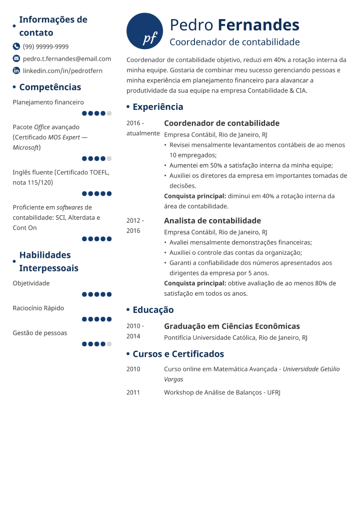 Modelo de currículo: mais de 18 templates de curriculum vitae