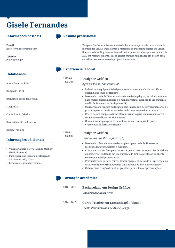 currículo criativo original Modern