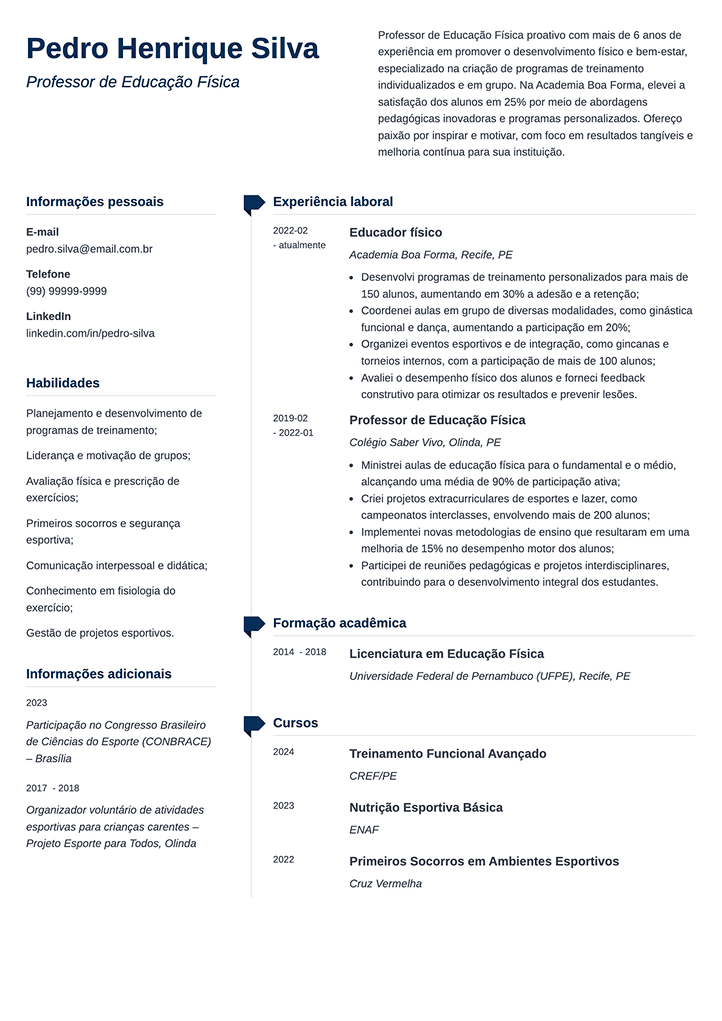 curriculum vitae profissional