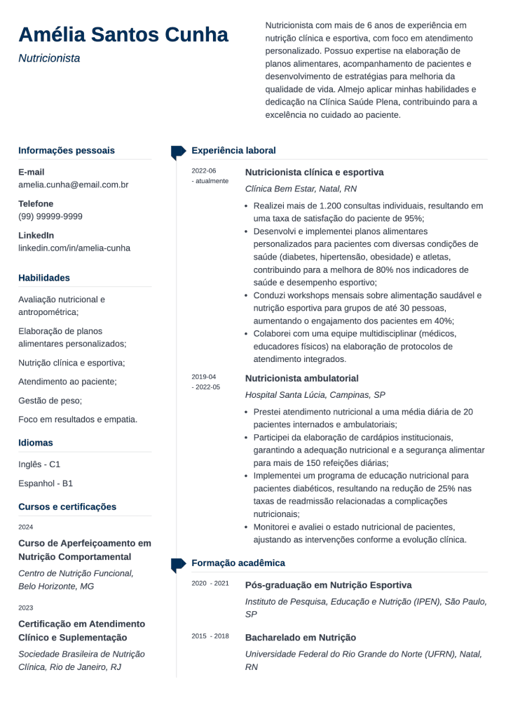 curriculum vitae personalizado