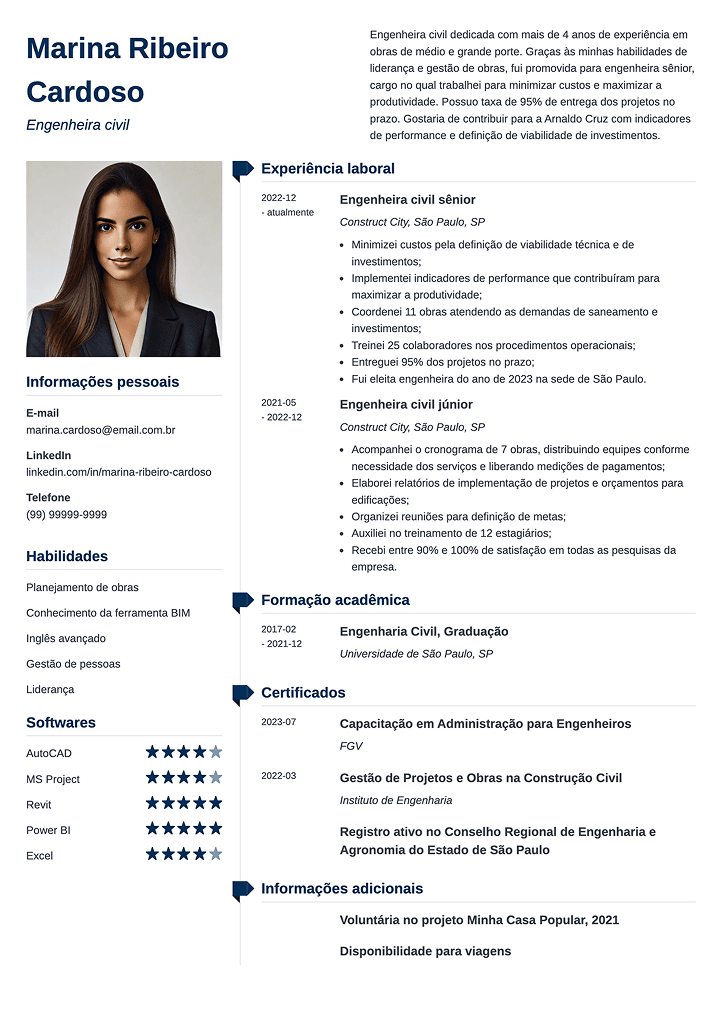 currículo pronto para preencher e imprimir