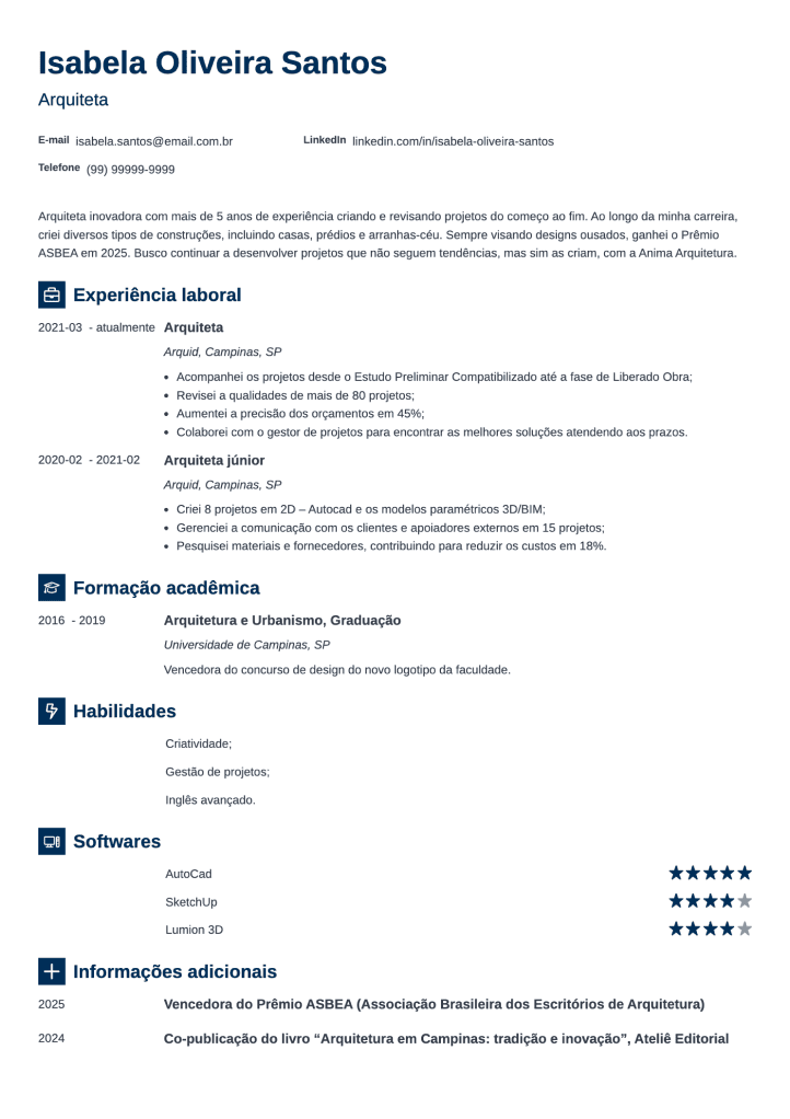 currículo moderno editável