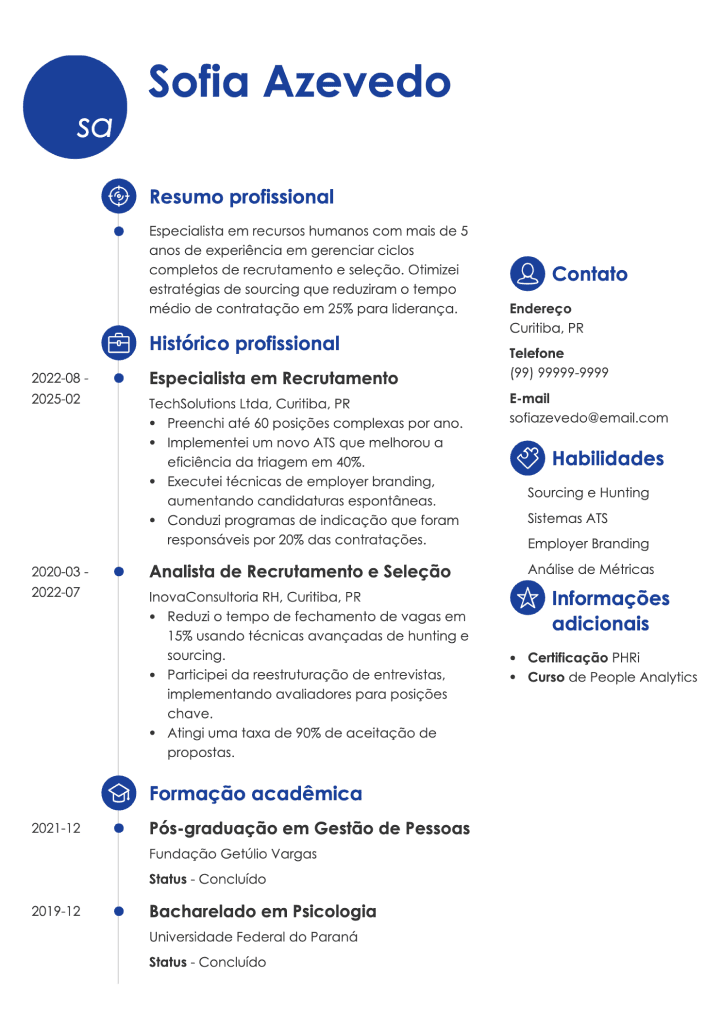 currículo básico com modelo