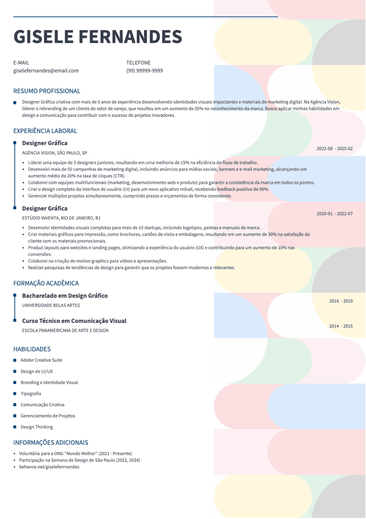 template de currículo criativo Spectra