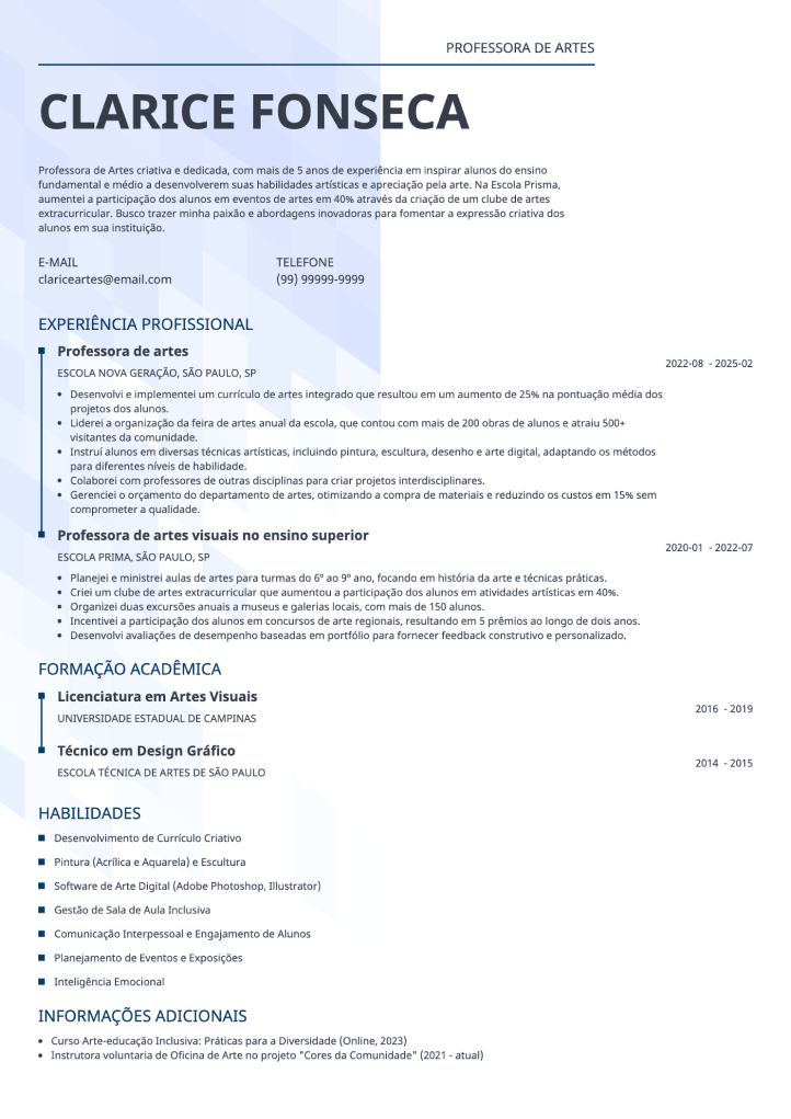 modelo de currículo colorido diferente para preencher