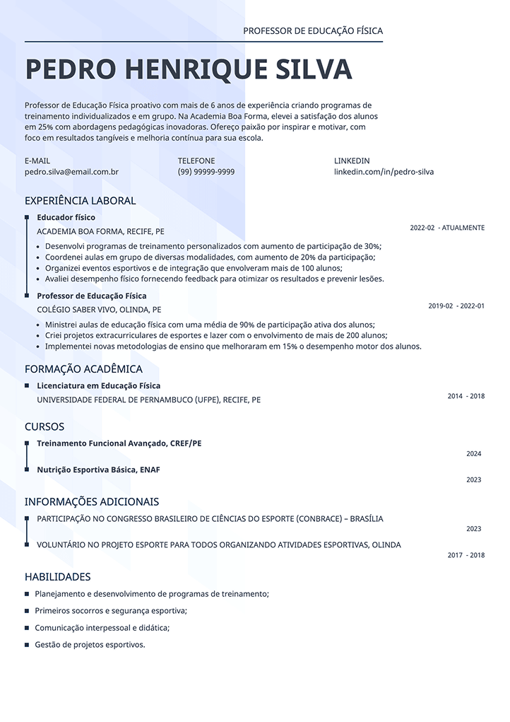 currículo profissional