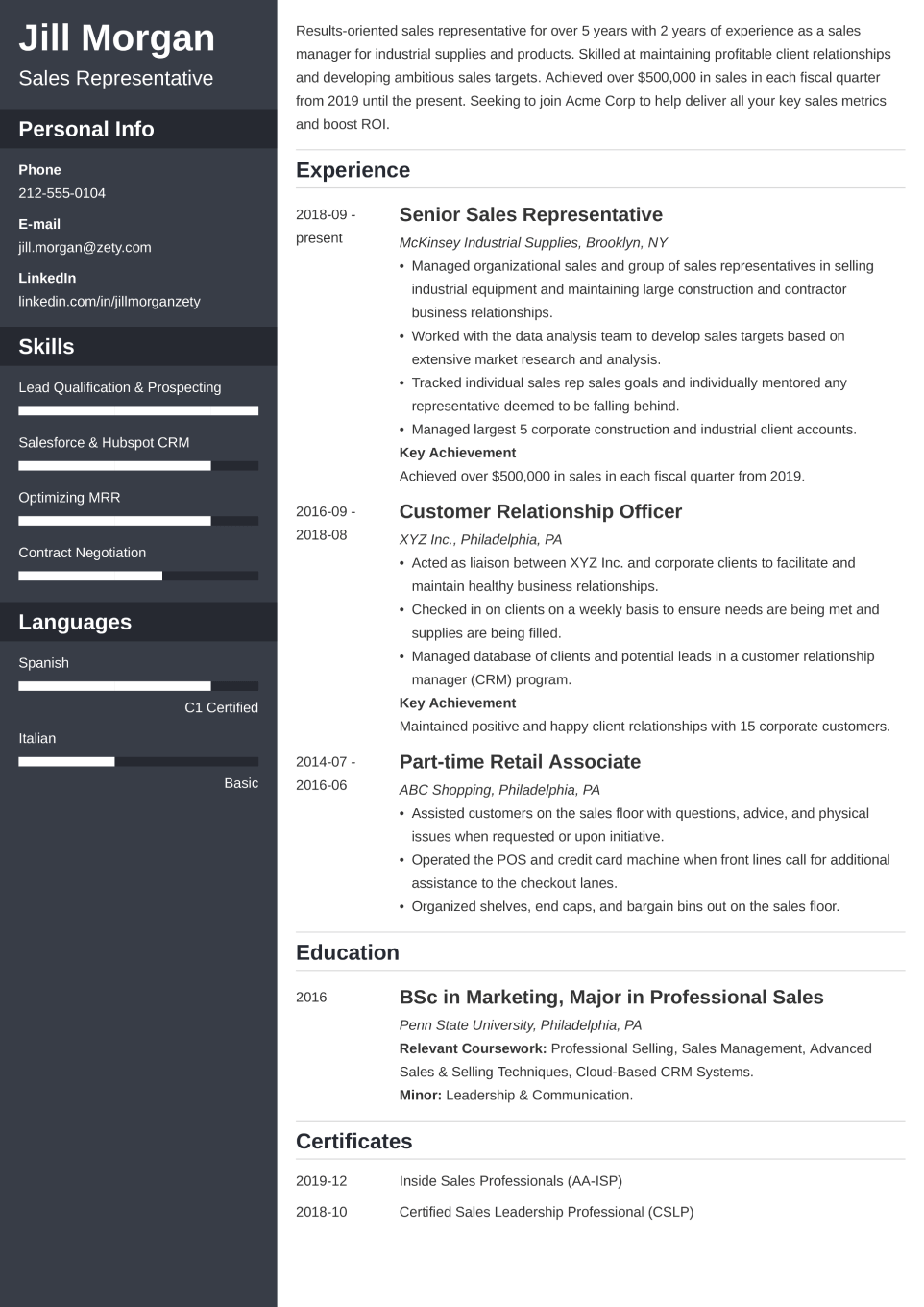 Create Cv Template from cdn-images.zety.com