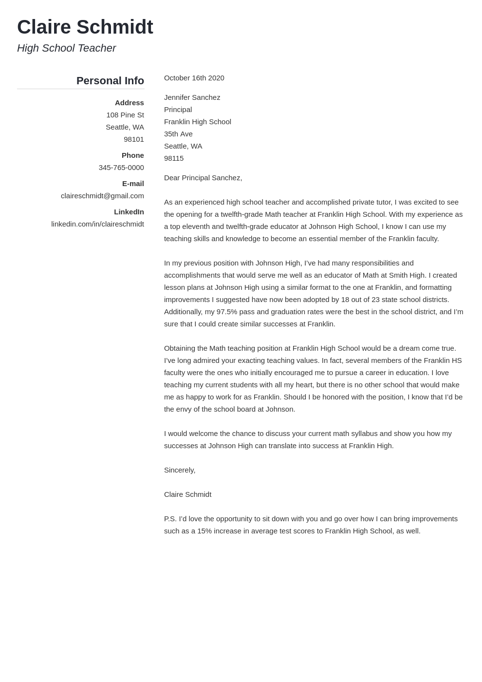 cover letter format electronic submission