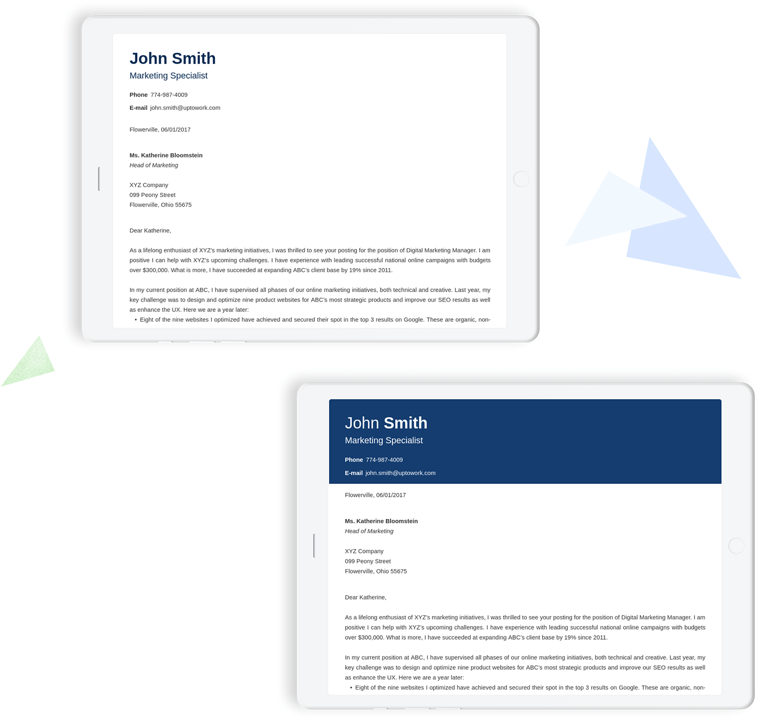 zety cover letter format