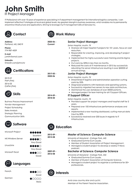 resume example 2