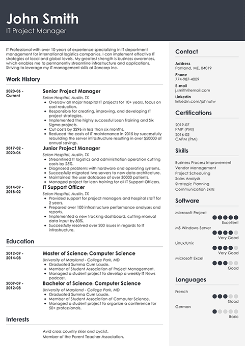 resume example 3