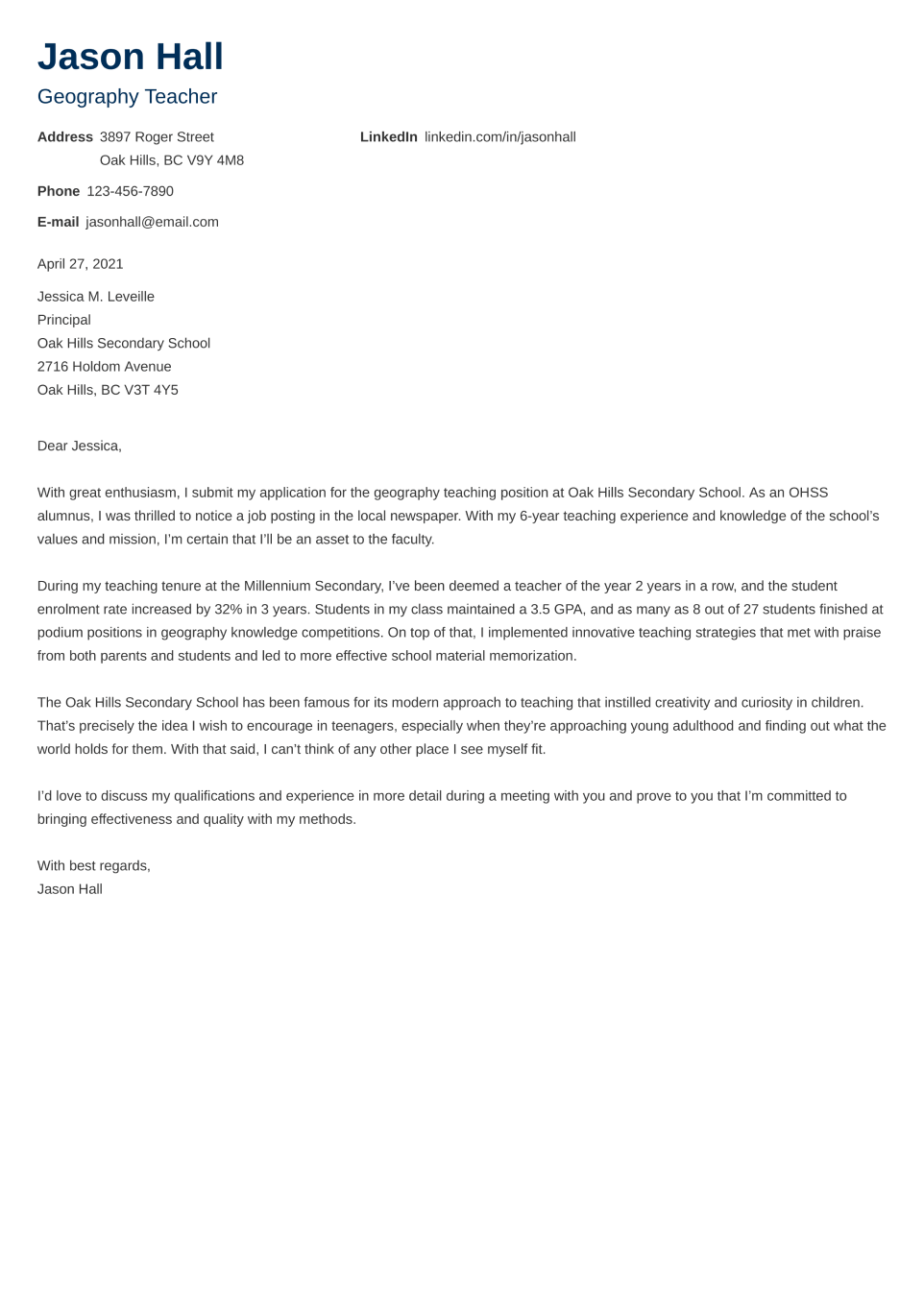 Professional Cover Letter Template Nanica