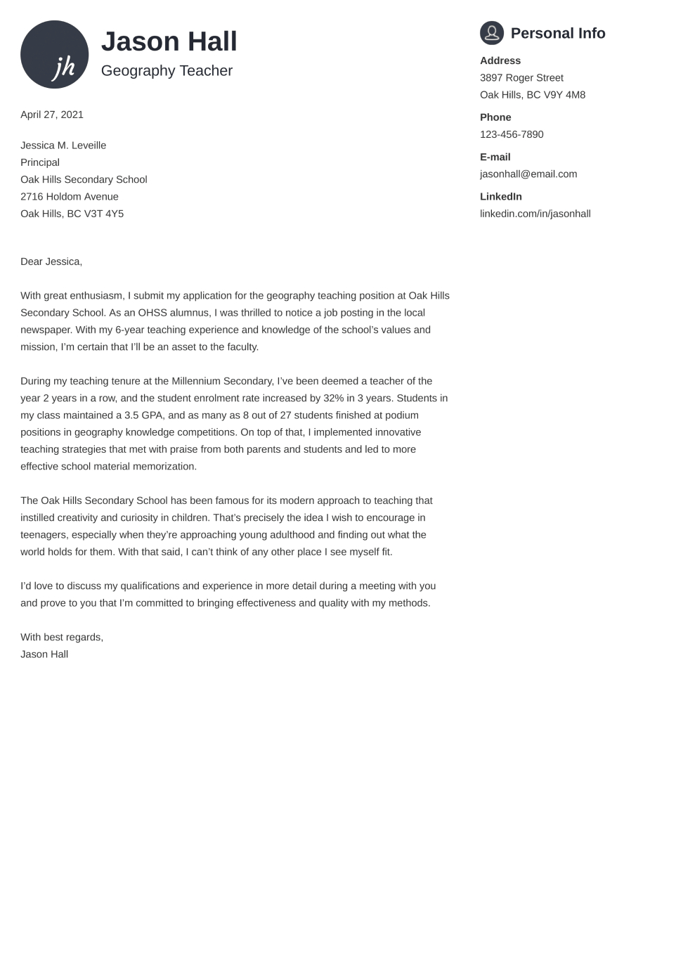 Professional Cover Letter Template Primo
