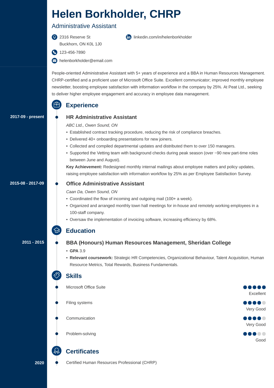 Professional Resume Template Concept