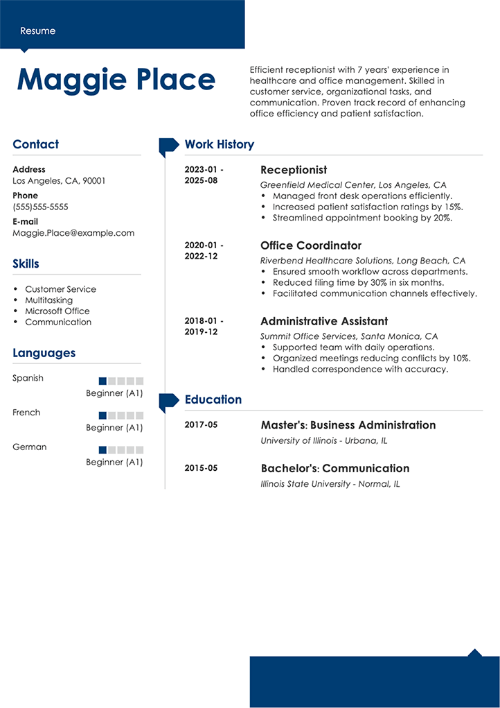 receptionist-resume-example