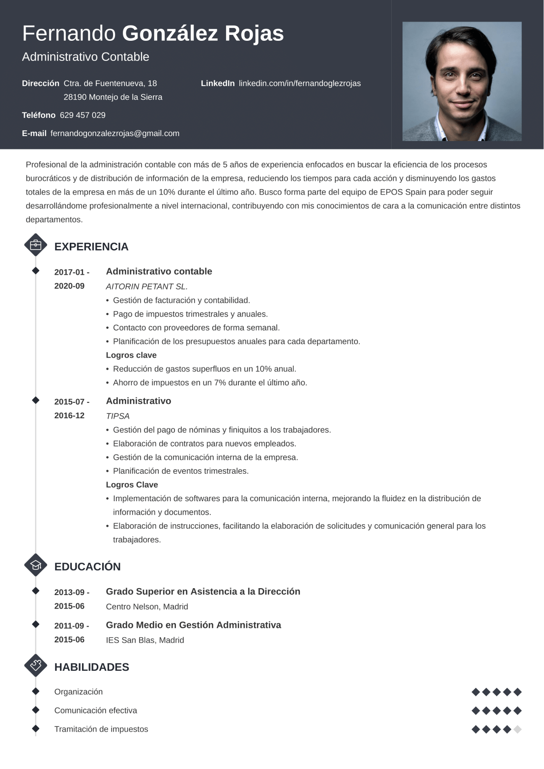 Modelo de curriculum simple