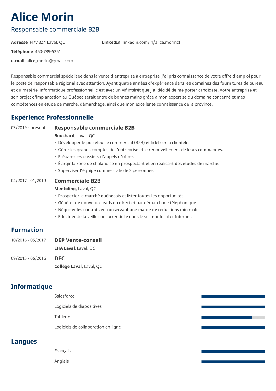 CV Template Minimo