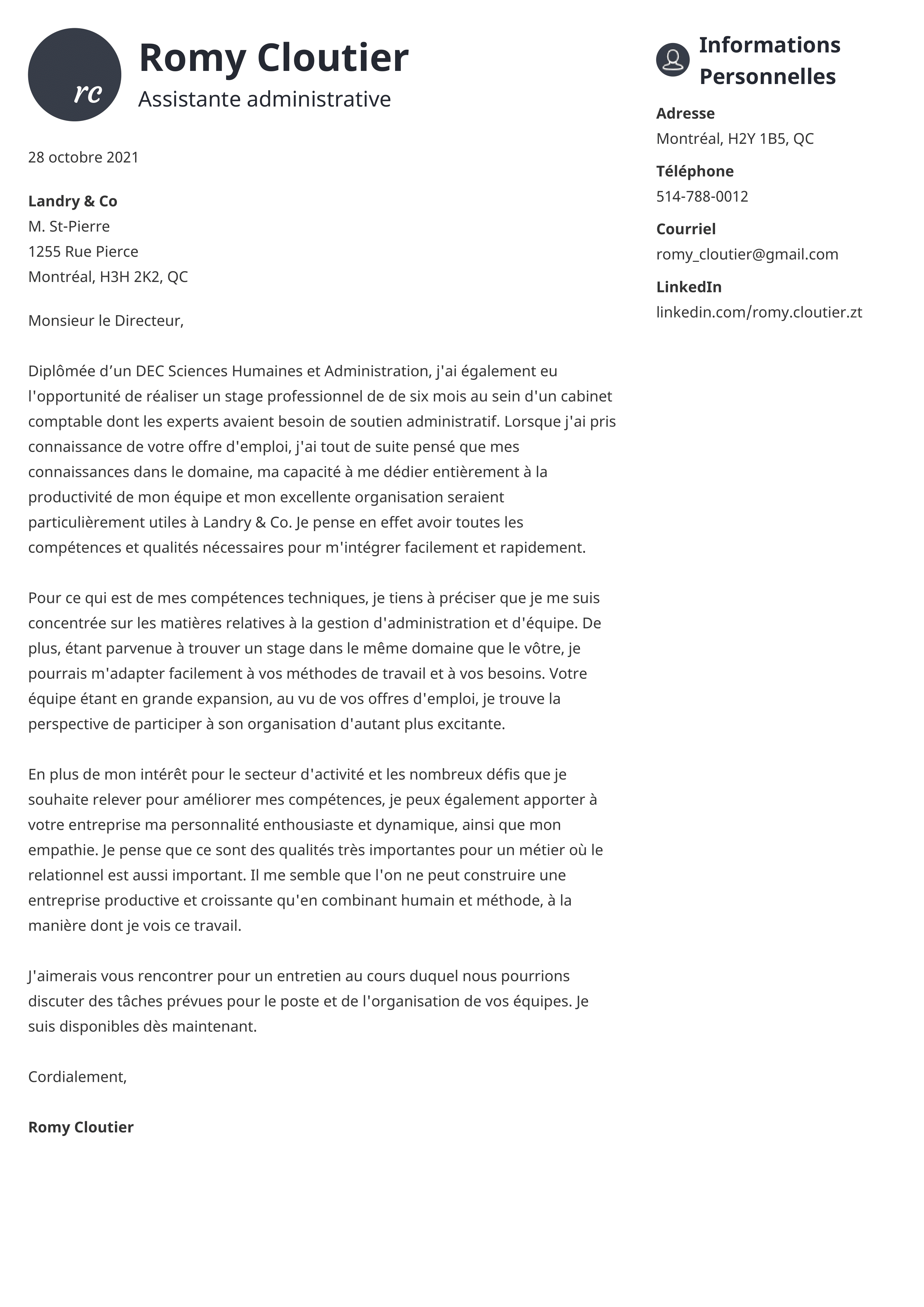 28 Mod les De Lettre De Motivation pr sentation En Ligne