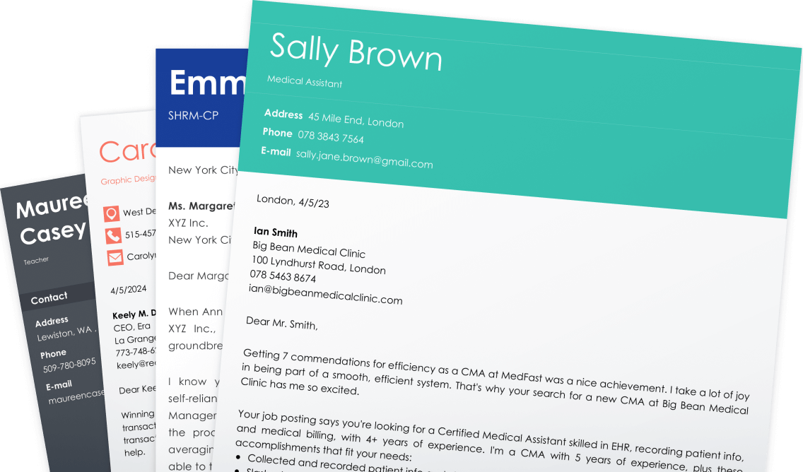 Write a professional cover letter quickly with our easy-to-use builder