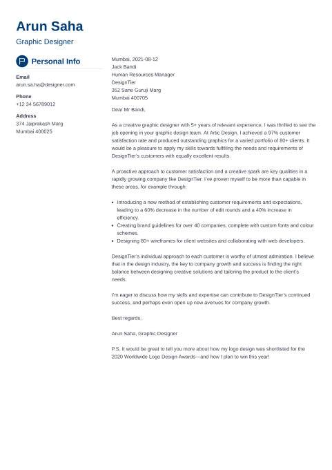 generic cover letter template free