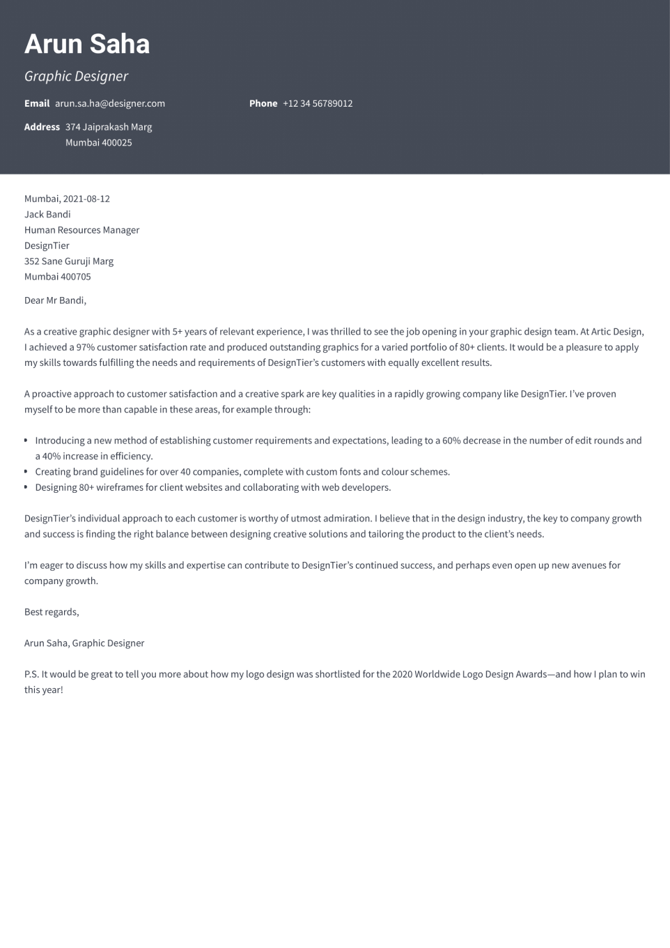 Professional Cover Letter Template Influx