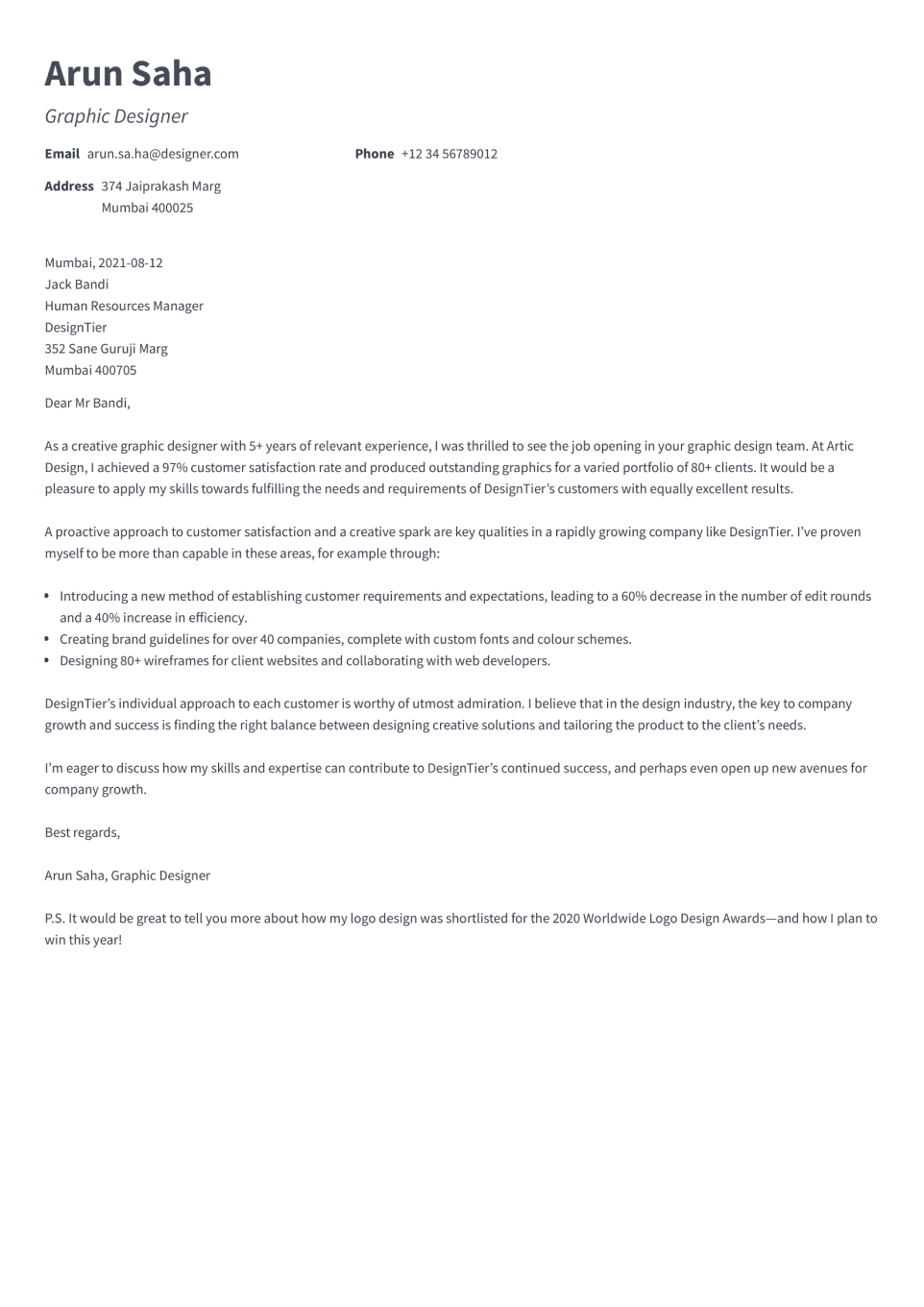 Professional Cover Letter Template Newcast