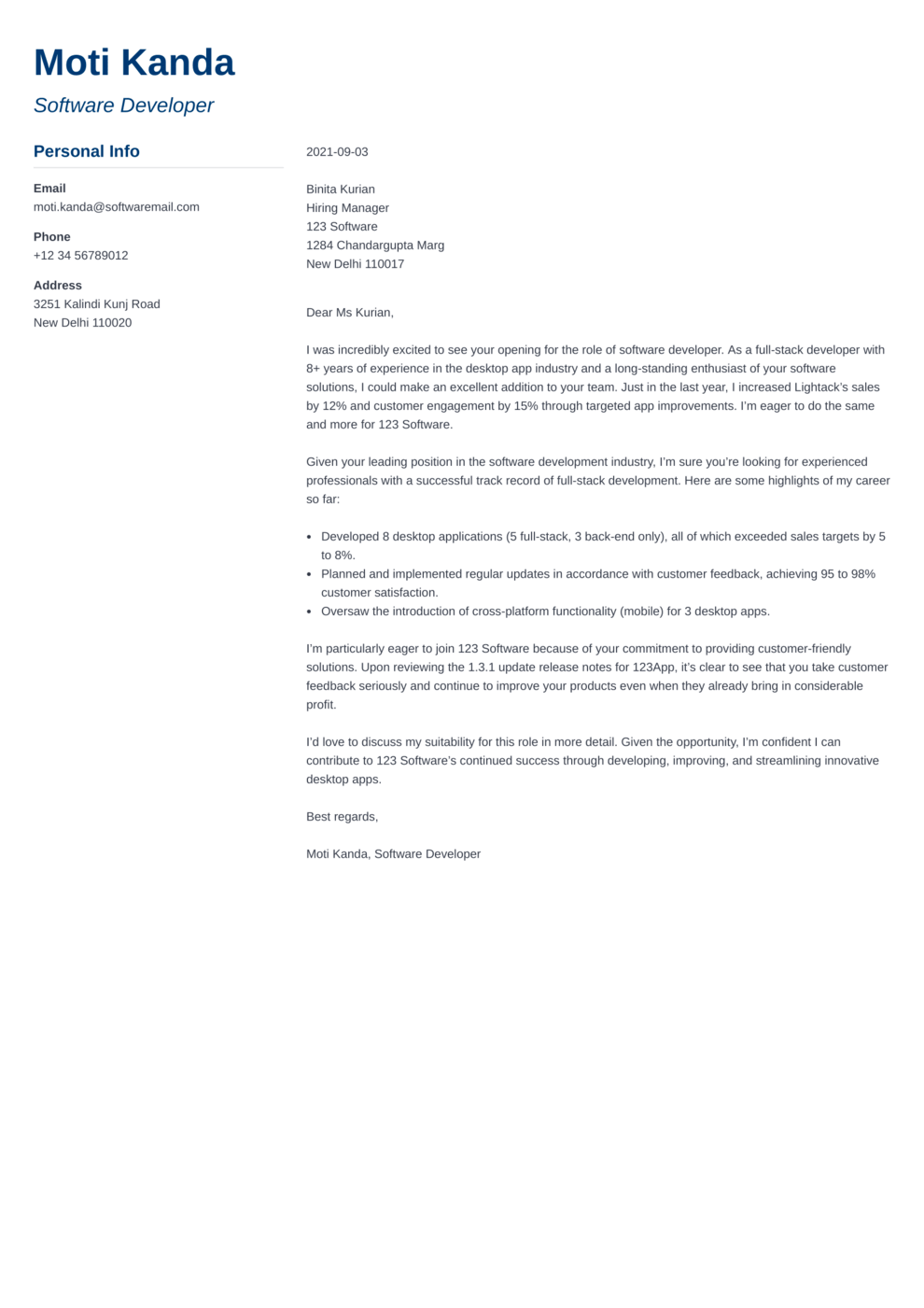 cover letter online template