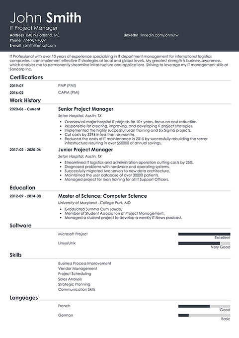 resume example 8