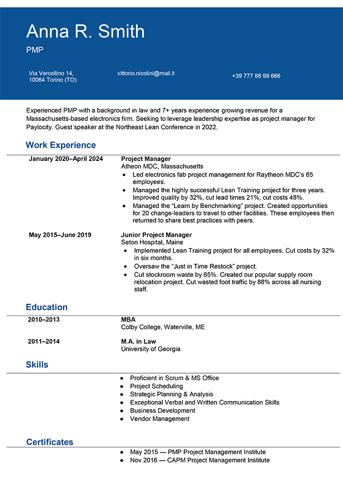 Resume Templates for Mid-Level Candidates